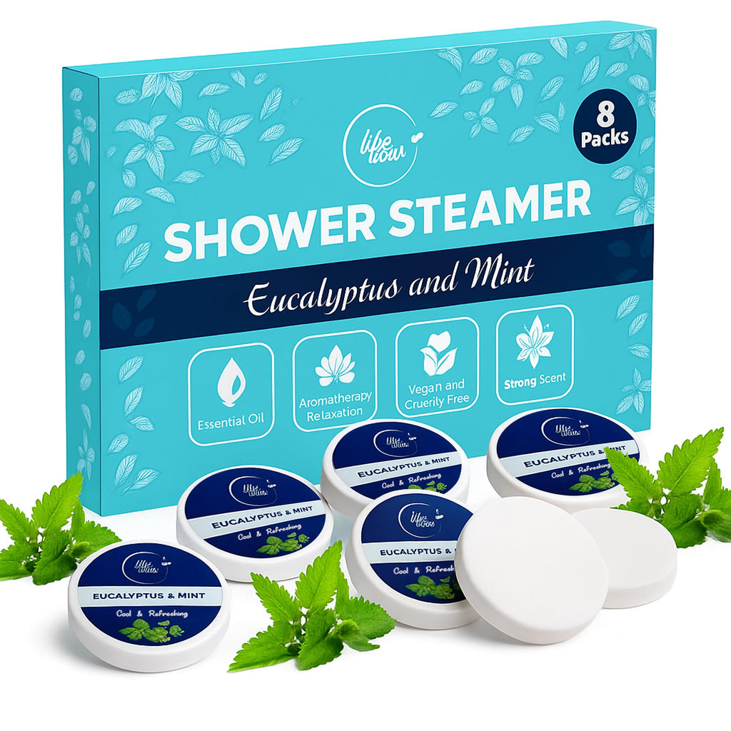LIKEVOW Shower Steamers Aromatherapy – 8 Pack Eucalyptus with Essential Oils | Natural Self-C Care