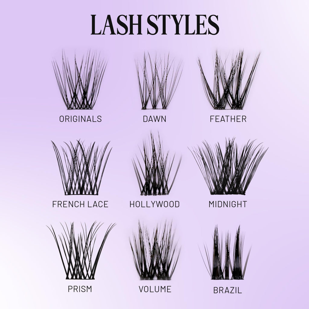 Lilac St - Hollywood Glamorous Faux Eyelash Clusters (14mm) - Lightweight & Fluttery 10-Day Wear