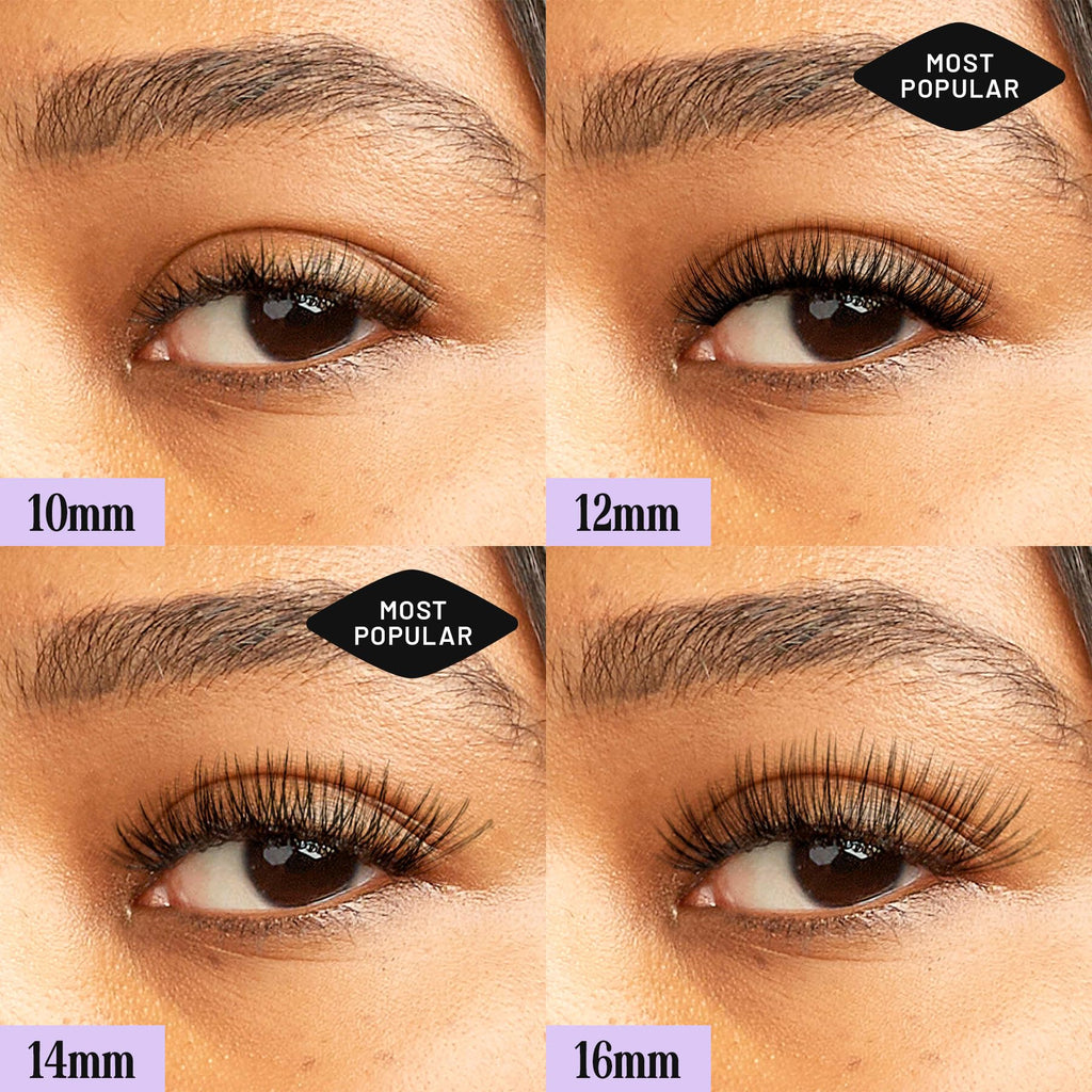 Lilac St Originals: Natural Faux Eyelash Clusters (10-12-14mm) – Lightweight, Lifelike DIY Lashes