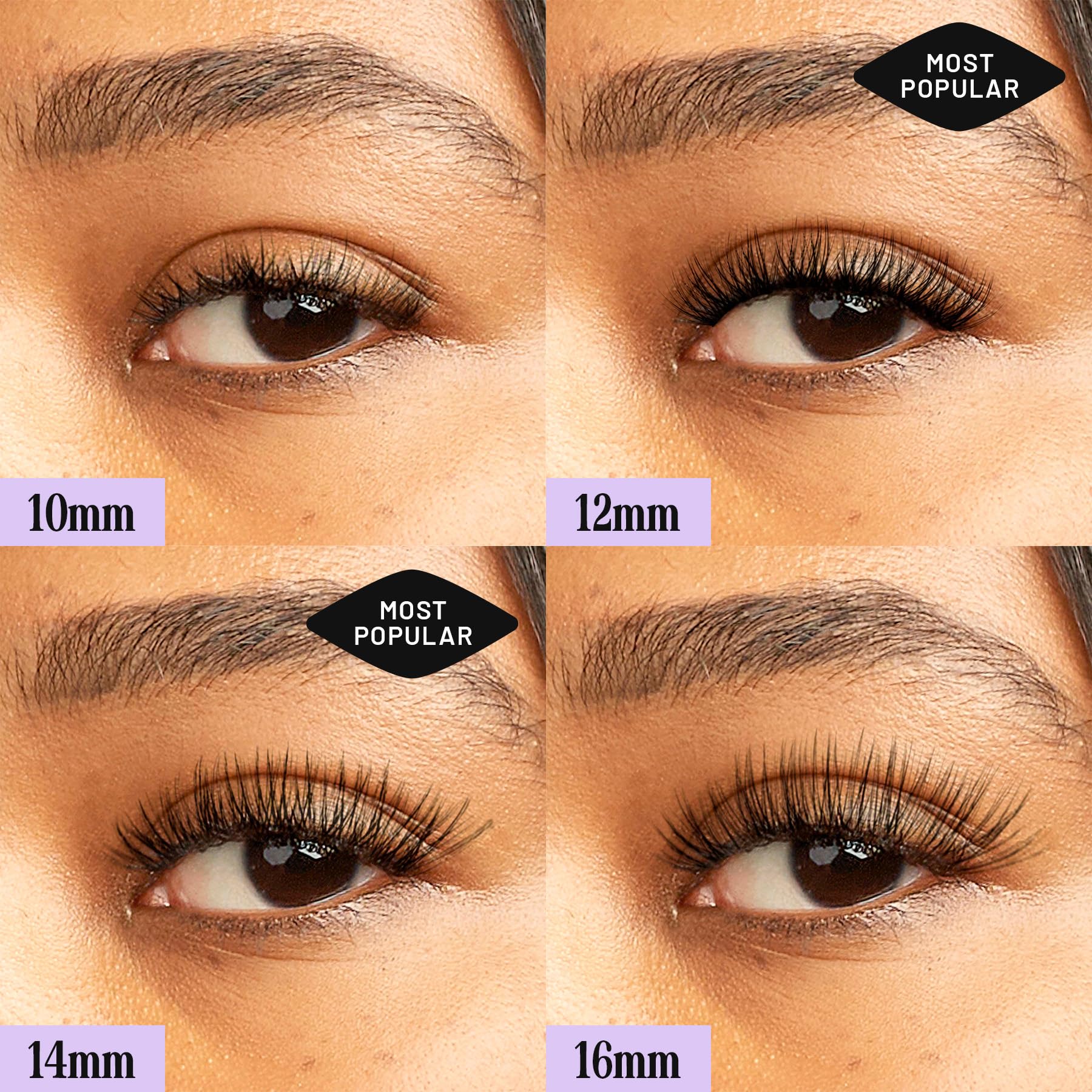 Lilac St Originals: Natural Faux Eyelash Clusters (10-12-14mm) – Lightweight, Lifelike DIY Lashes
