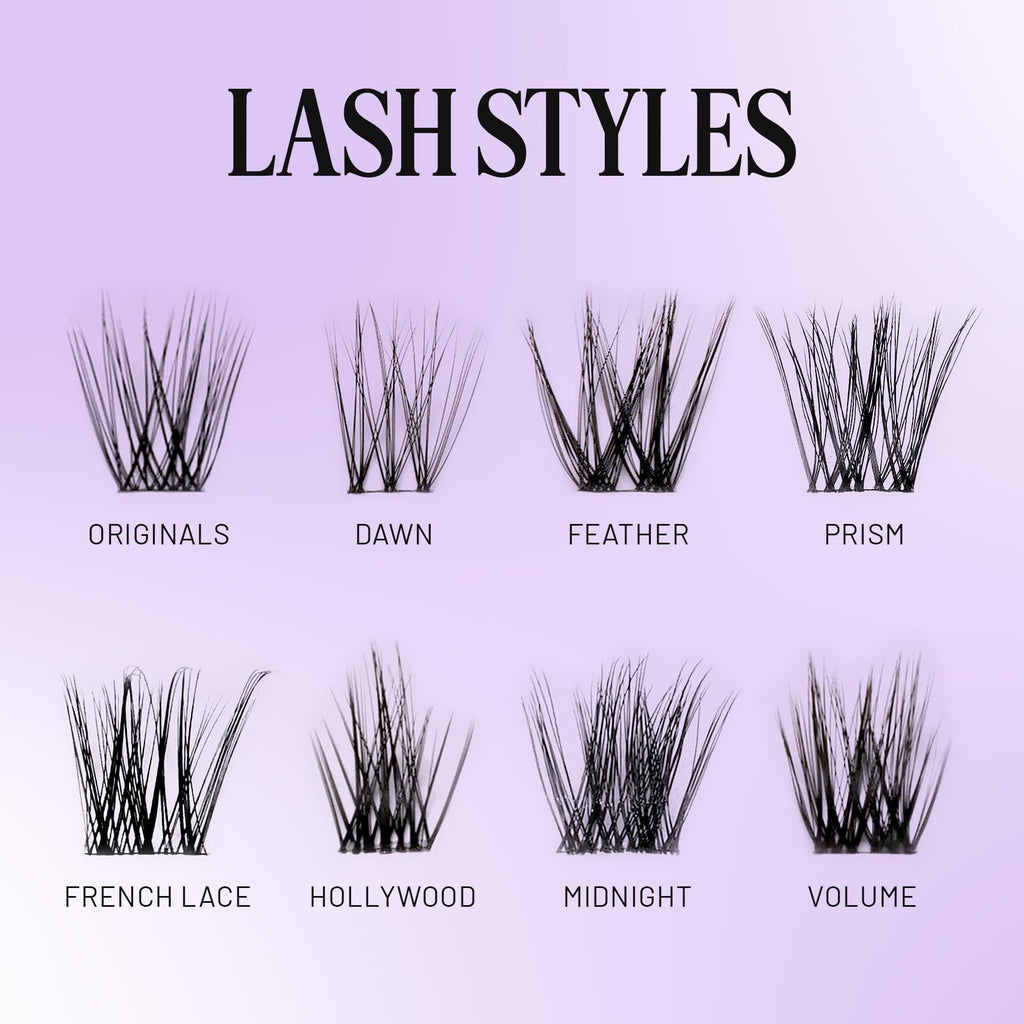 Lilac St Originals: Natural Faux Eyelash Clusters (10-12-14mm) – Lightweight, Lifelike DIY Lashes