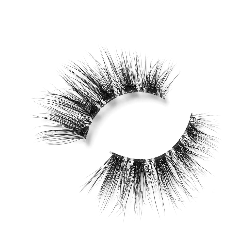 Lilly Lashes Sheer Mink Lashes with Clear Band - 15mm Inviting, Reusable Up to 20x