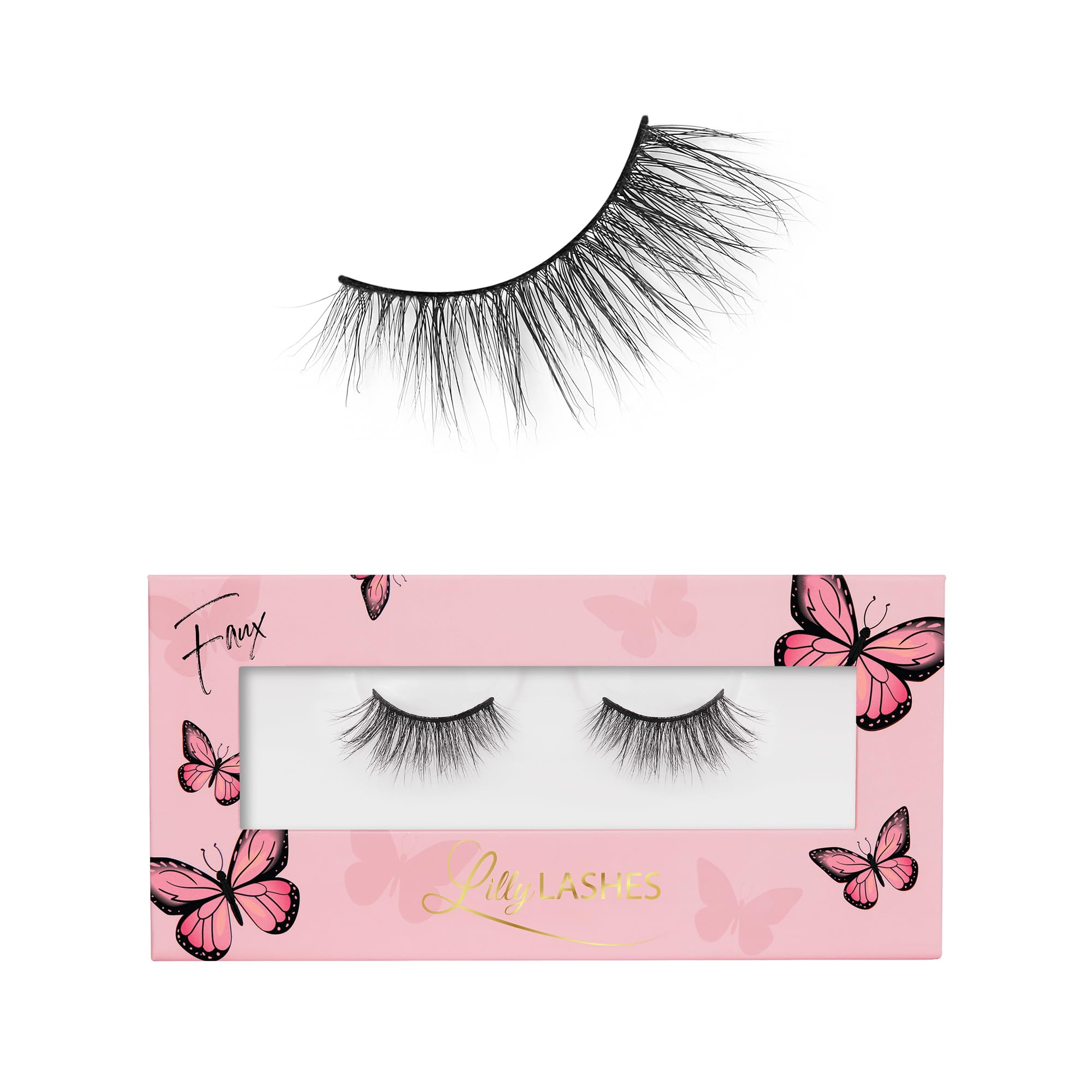 Lilly Lashes Butterfl'eyes Half Lashes – Natural Look, Easy Application, 13mm (Fantasy)