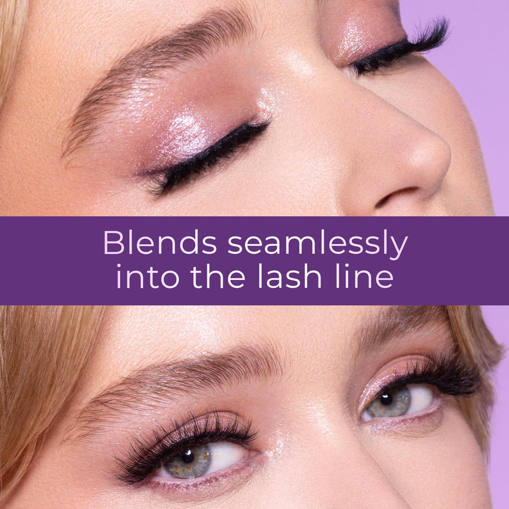 Lilly Lashes Sheer Band Playful 13mm – Invisible Clear Band Half Lashes