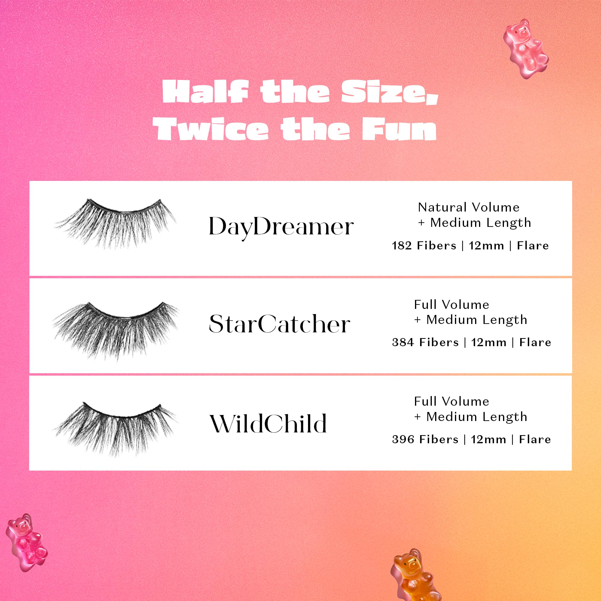 Lilly Lashes DayDreamer Self Adhesive Half Lashes – Glue-Free, Heat-Activated, Reusable
