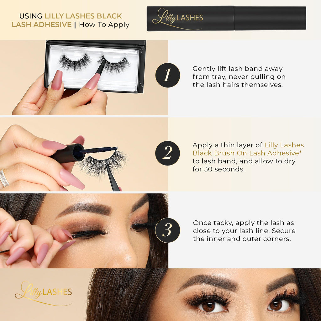 Lilly Lashes Rome 3D Mink Lashes – The Original Lilly Lash for Wispy, Natural Look | Reusable Up to 25x