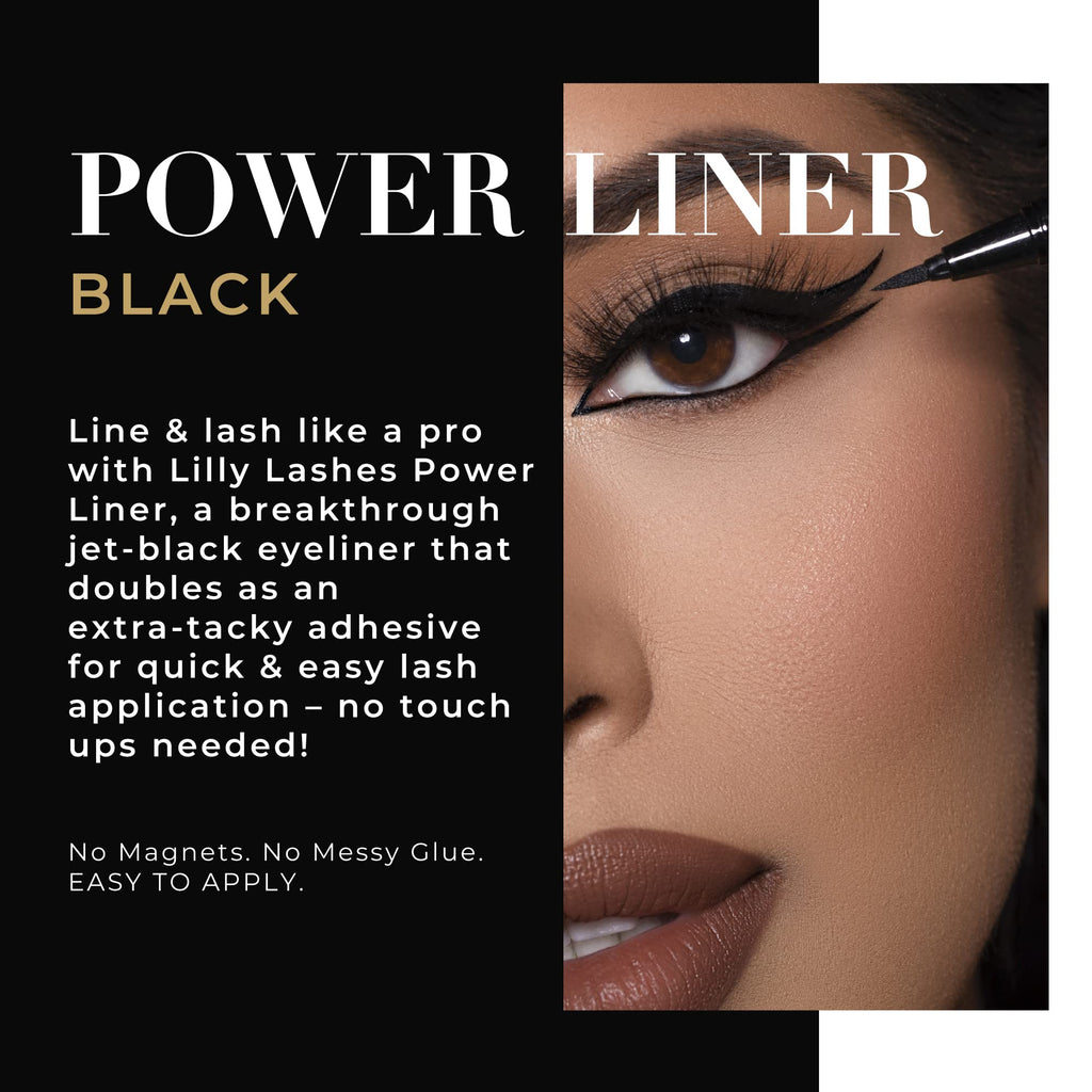 Lilly Lashes 2-in-1 Eyeliner & Lash Adhesive | Black, Waterproof, Long-Lasting