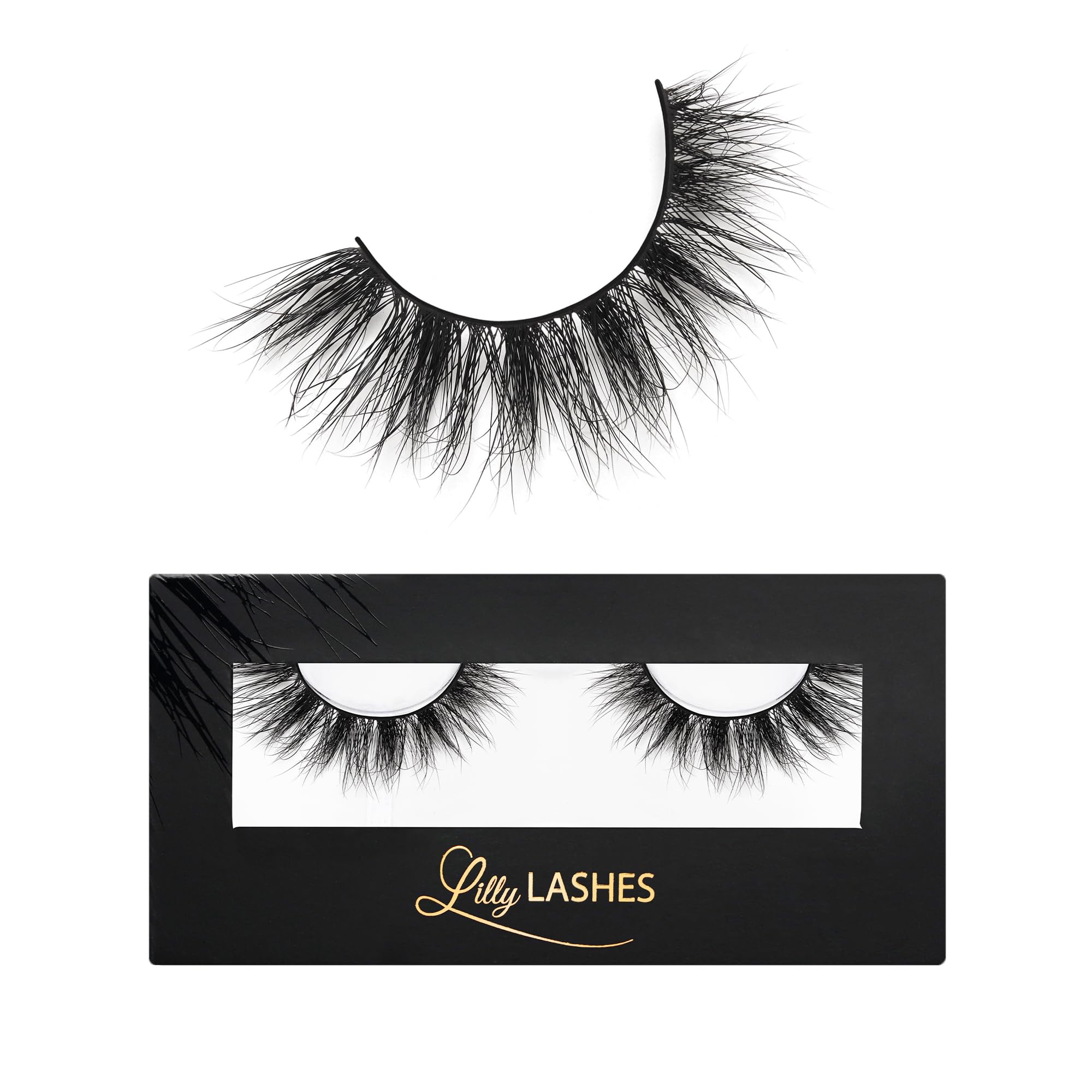 Lilly Lashes Rome 3D Mink Lashes – The Original Lilly Lash for Wispy, Natural Look | Reusable Up to 25x