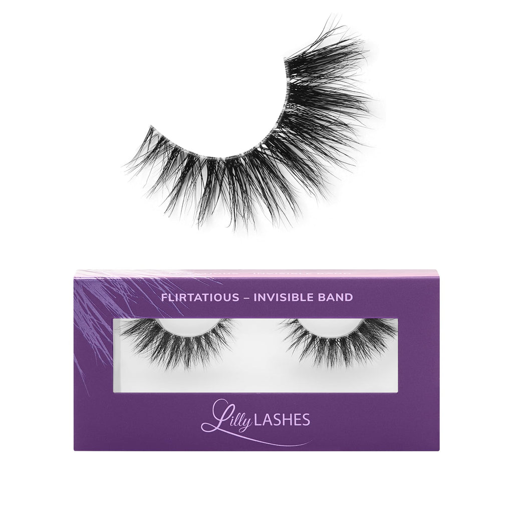 Lilly Lashes Sheer Band Invisible Band 15mm Flirtatious — Reusable Mink Lashes