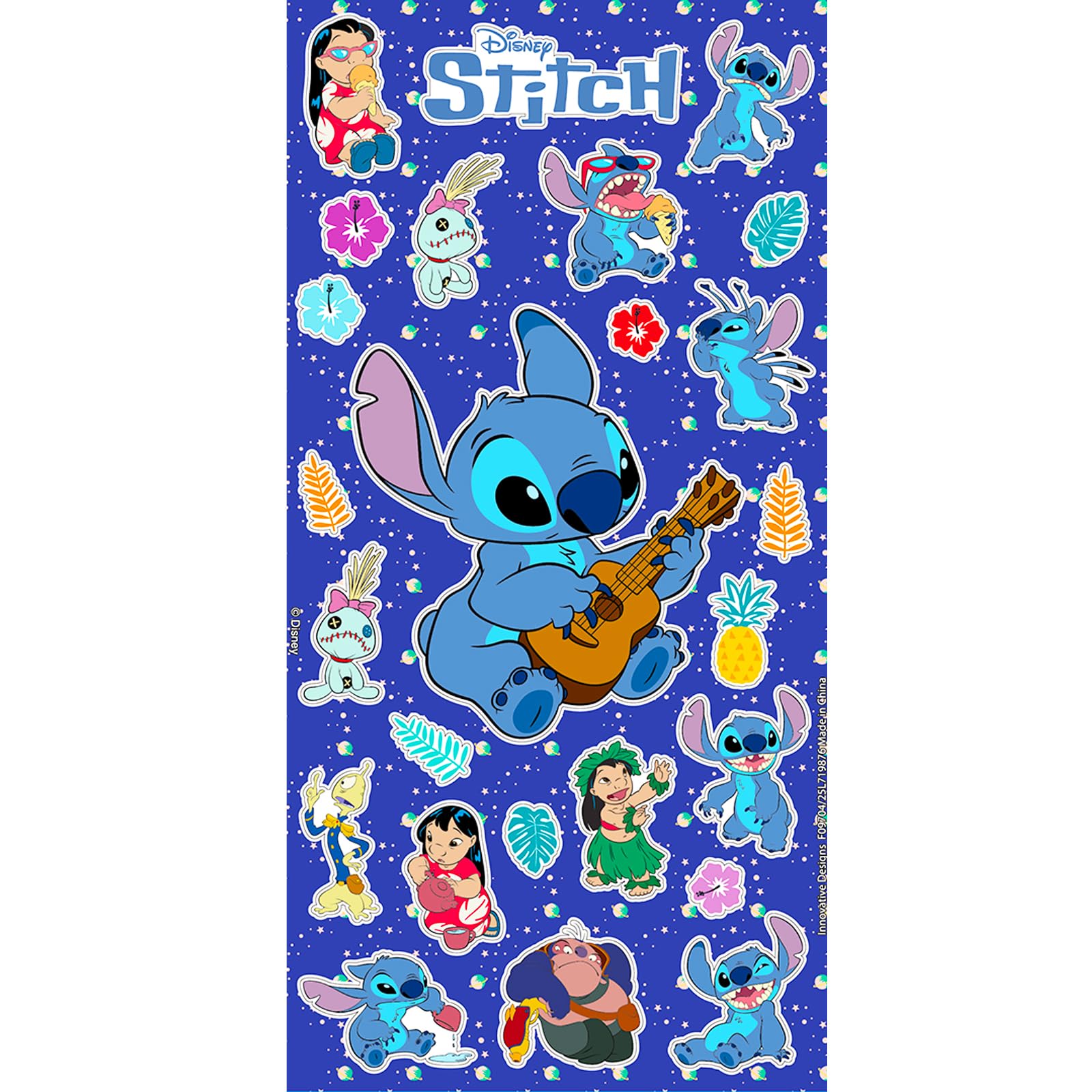 Stitch Nail Art Stickers Set — 36 Lilo & Stitch Press-On Nails Bundle