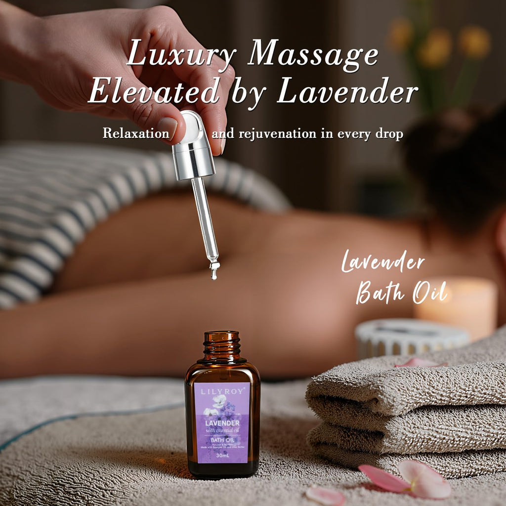 LILY ROY 8-Piece Lavender Bath & Body Gift Set – Spa Gift Basket for Women