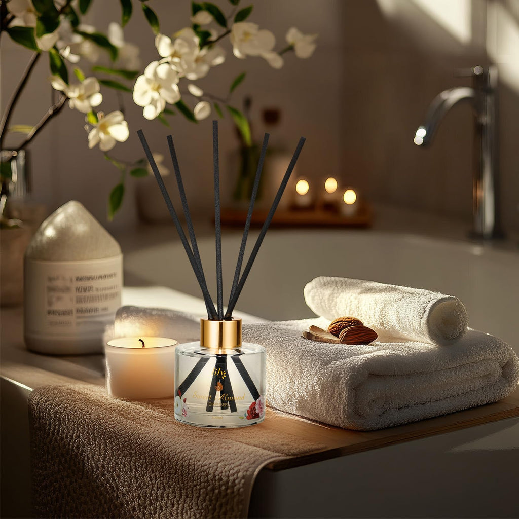 LILY ROY Valentines Day Gift Basket – 17-Piece Almond Luxury Spa Set for Women