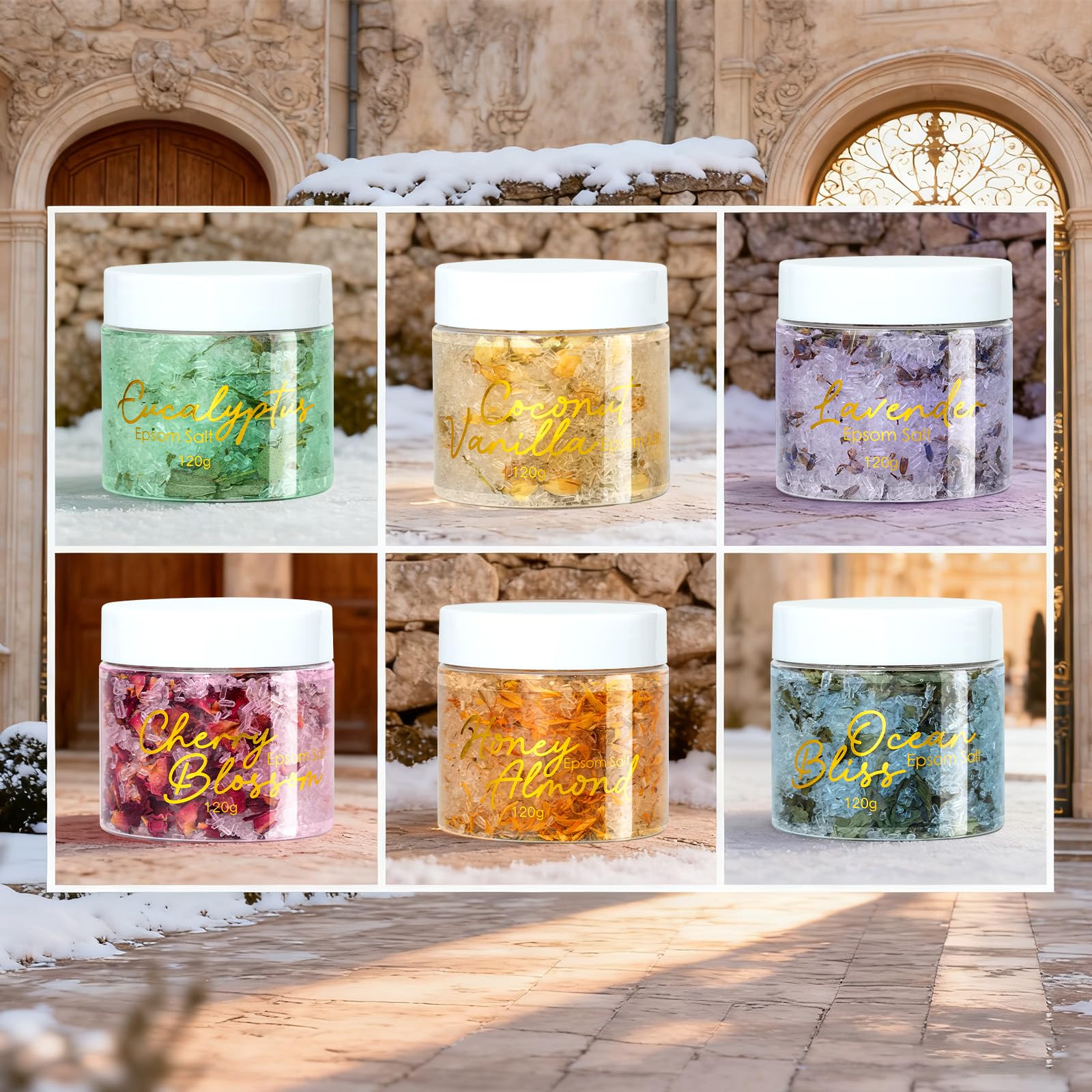 Valentines Day Gifts for Women – 9-Piece Floral Epsom Salt Gift Set | Lily Roy