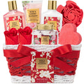 LILY ROY 9-Pcs Rose Bath & Body Gift Basket — Valentines Gifts for Women