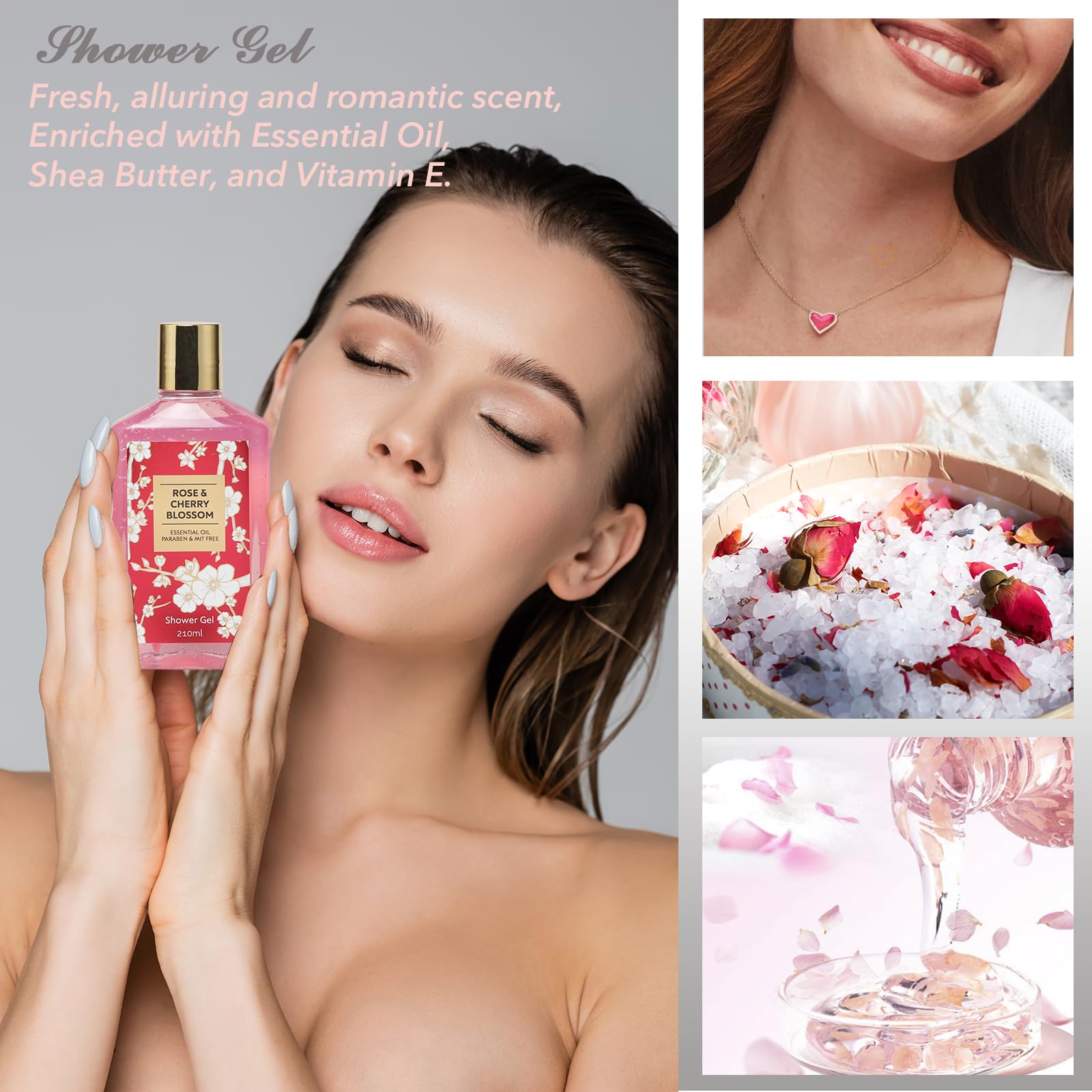 LILY ROY 36Pcs Valentines Day Gift Set for Women | Luxury Spa Bath & Body Kit