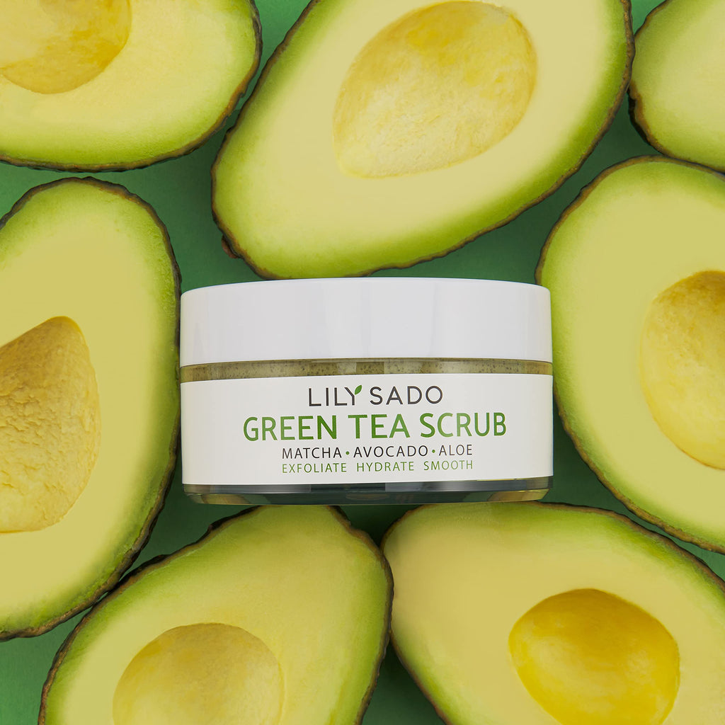 LILY SADO MATCHA Made in Heaven™ Sugar Facial Scrub – Vegan Exfoliating Cleanser for All Skin Types | 4 oz