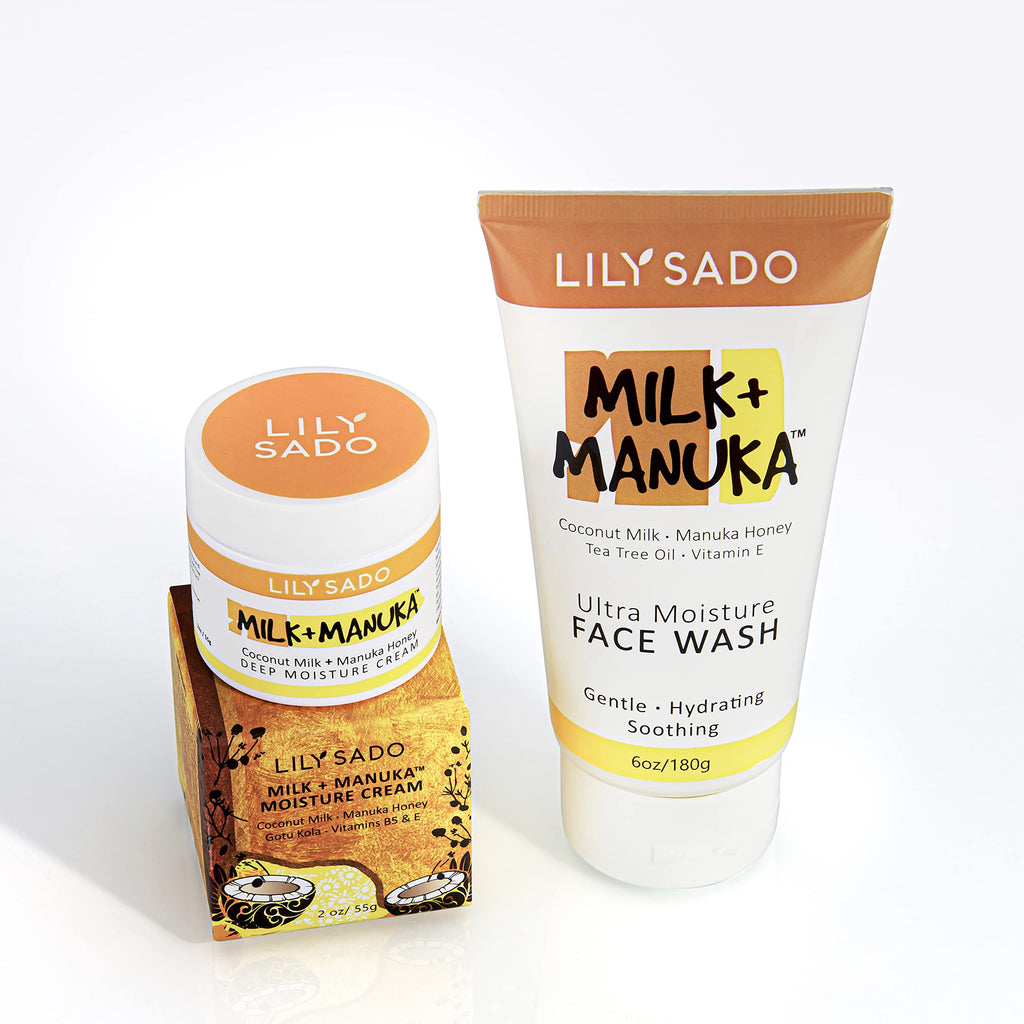 LILY SADO MILK+MANUKA Coconut Milk & Manuka Honey Face Moisturizer - Non-Greasy Organic Cream