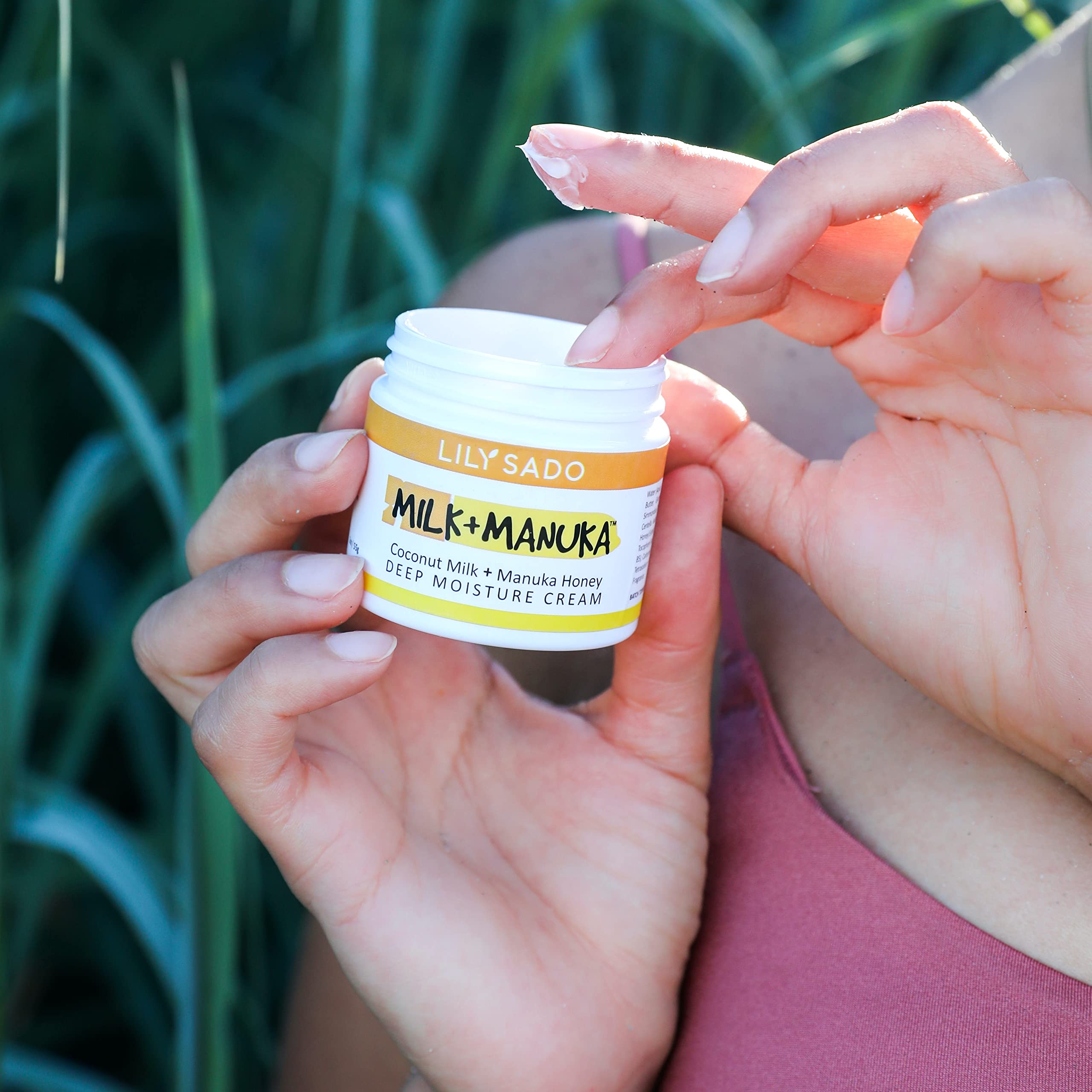 LILY SADO MILK+MANUKA Coconut Milk & Manuka Honey Face Moisturizer - Non-Greasy Organic Cream