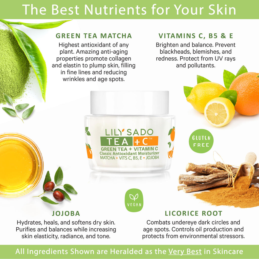 LILY SADO TEA+C Green Tea Matcha & Vitamin C Moisturizer