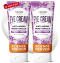 LilyAna Naturals Eye Cream for Dark Circles & Puffiness – Hydration, Anti-Aging, Sensitive Skin (1.7oz x 2)