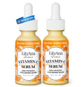 LilyAna Naturals Vitamin C Serum for Face with Hyaluronic Acid & Vitamin E - Double Pack