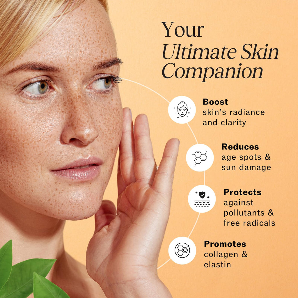 LilyAna Naturals Vitamin C Serum for Face with Hyaluronic Acid & Vitamin E - Double Pack
