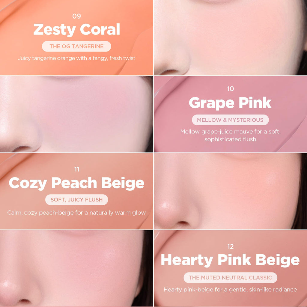 Lilybyred Luv Beam Cheek Balm — Heart-Shaped Cream Blush, Semi-Matte Finish