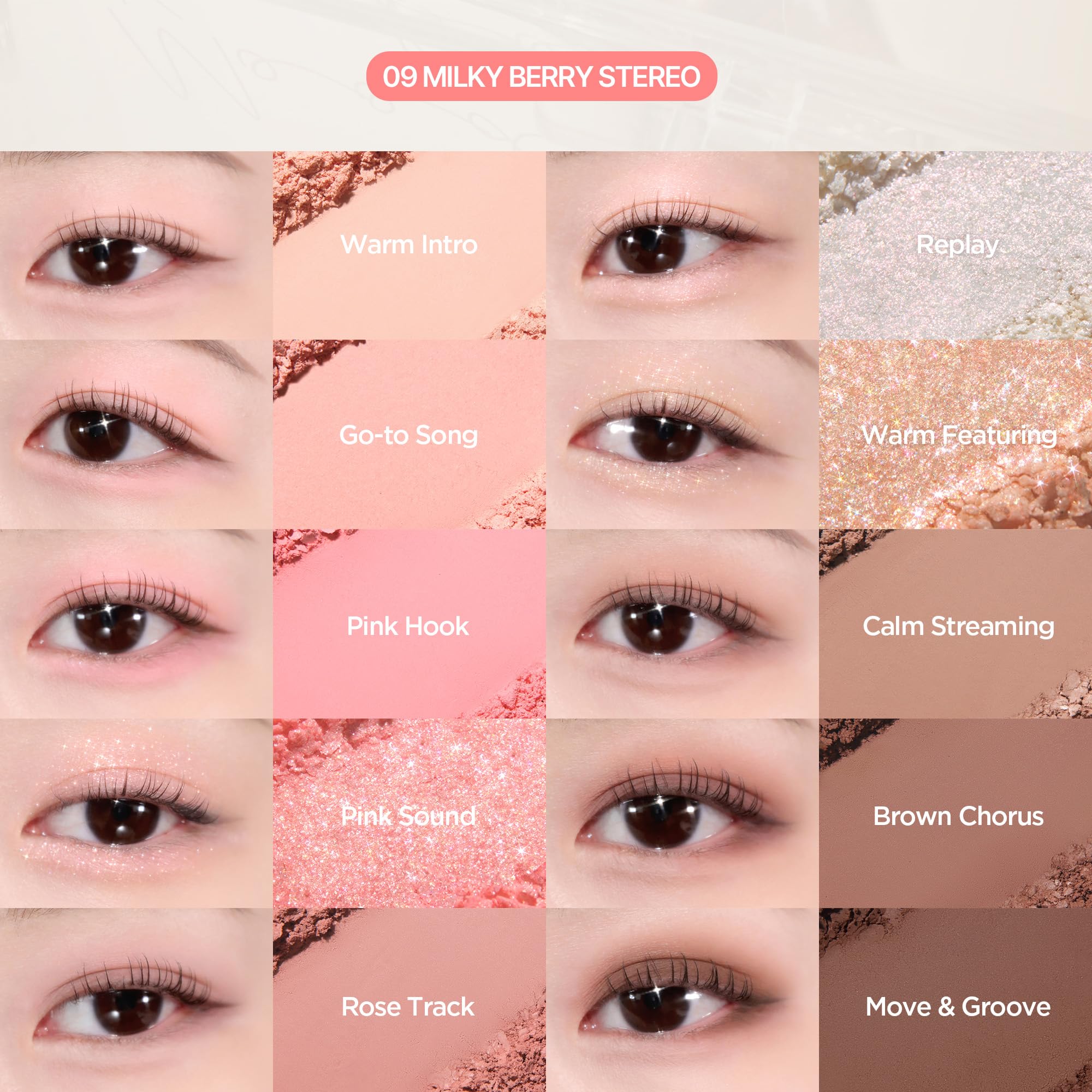 lilybyred Mood Keyboard 10-Shade Korean Eyeshadow Palette | Matte, Shimmer & Jelly Glitter