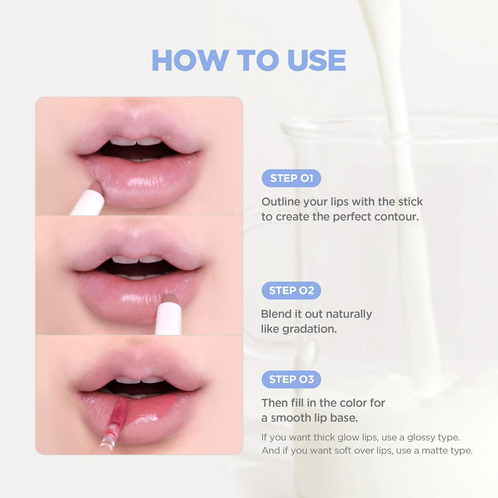 Lilybyred Smiley Lip Blending Stick – 3-in-1 Lip Liner, Precise Contour, Matte Finish, Almond Oil Hydration