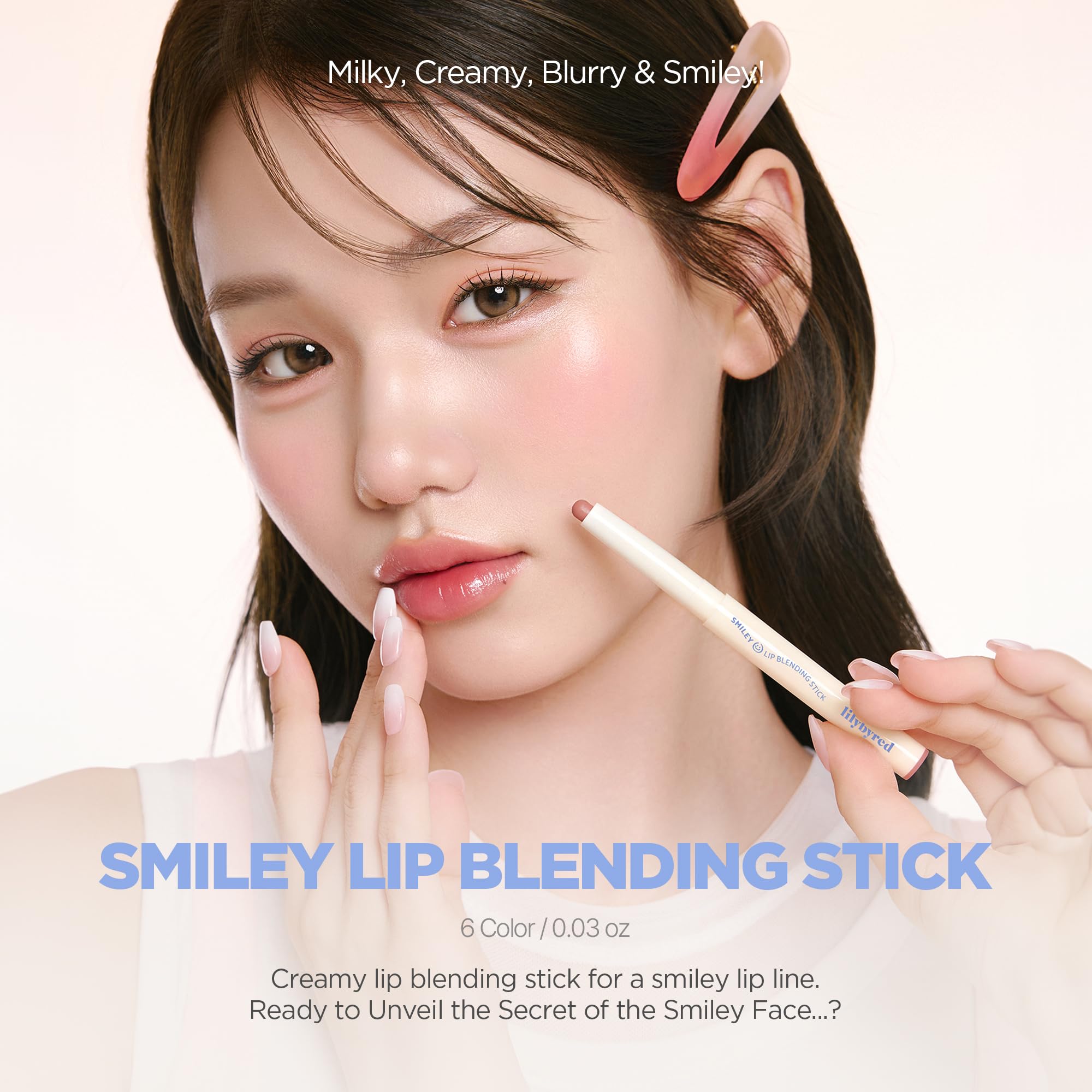 Lilybyred Smiley Lip Blending Stick – 3-in-1 Lip Liner, Precise Contour, Matte Finish, Almond Oil Hydration