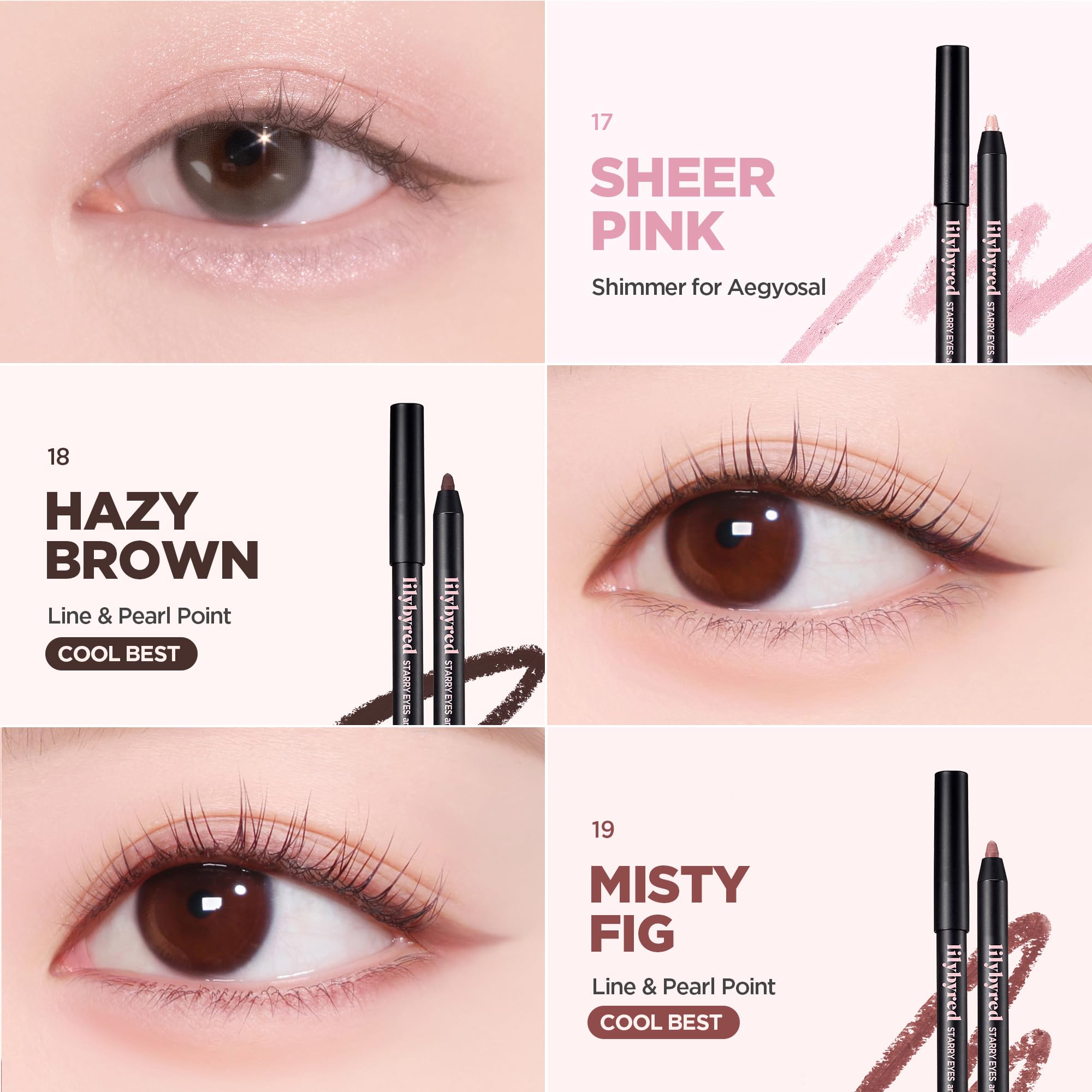 lilybyred Starry Eyes AM9 to PM9 Gel Eyeliner | Misty Fig, Intense Color, Smudge-Proof