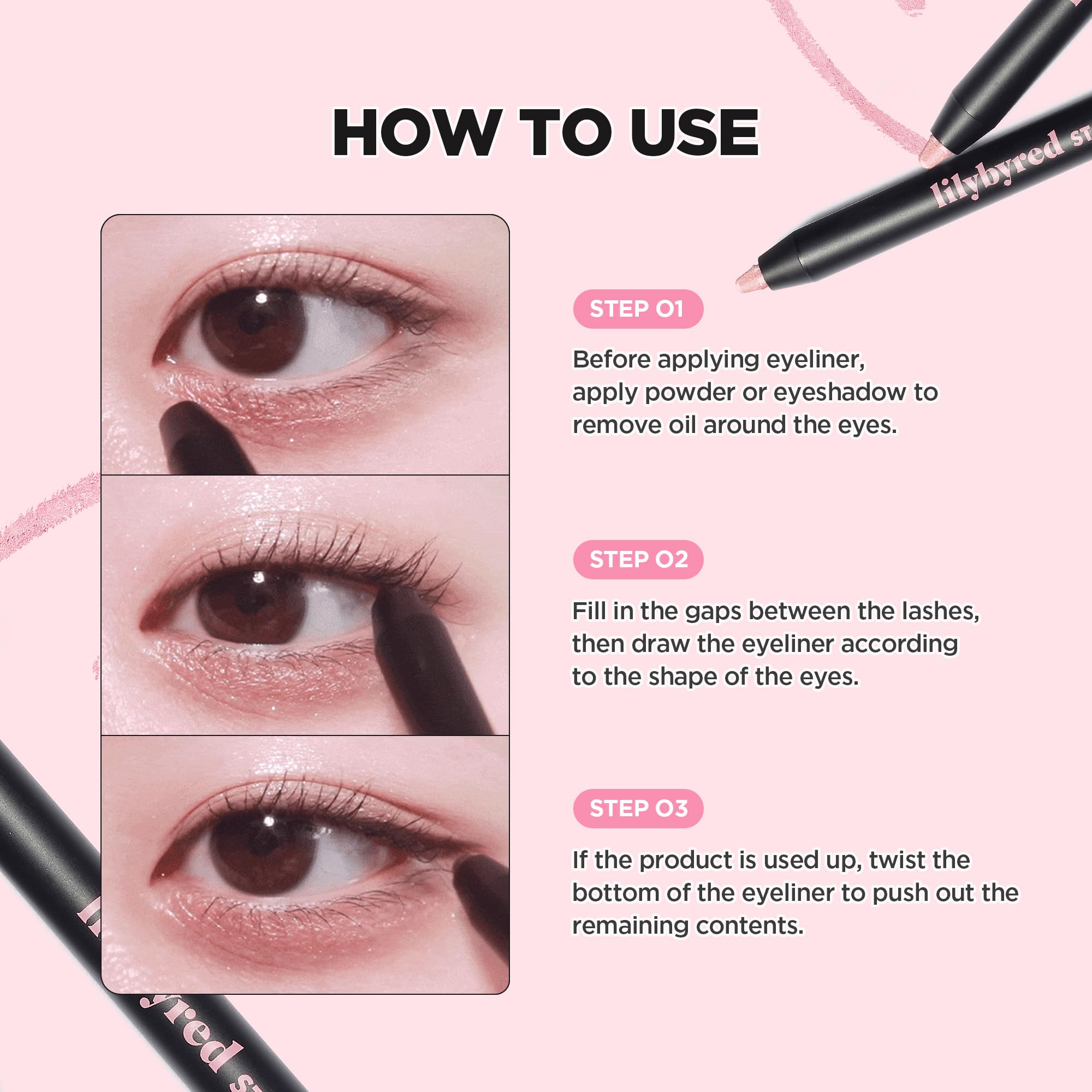 lilybyred Starry Eyes AM9 to PM9 Gel Eyeliner | Misty Fig, Intense Color, Smudge-Proof