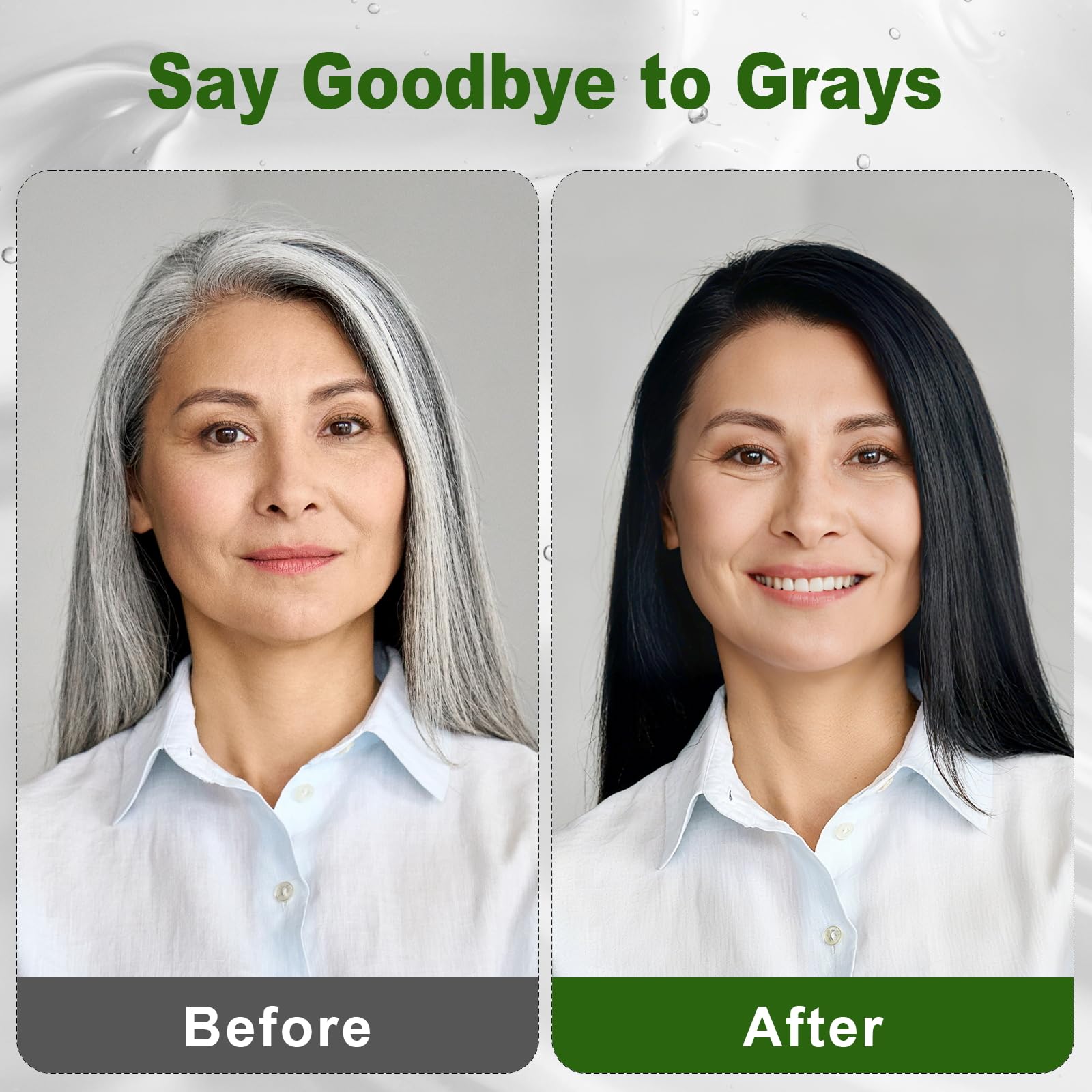 Limer Hair Dye Shampoo Natural Black – 3-in-1 Gray Coverage, Ammonia-Free Herbal Color Shampoo (460 ml)