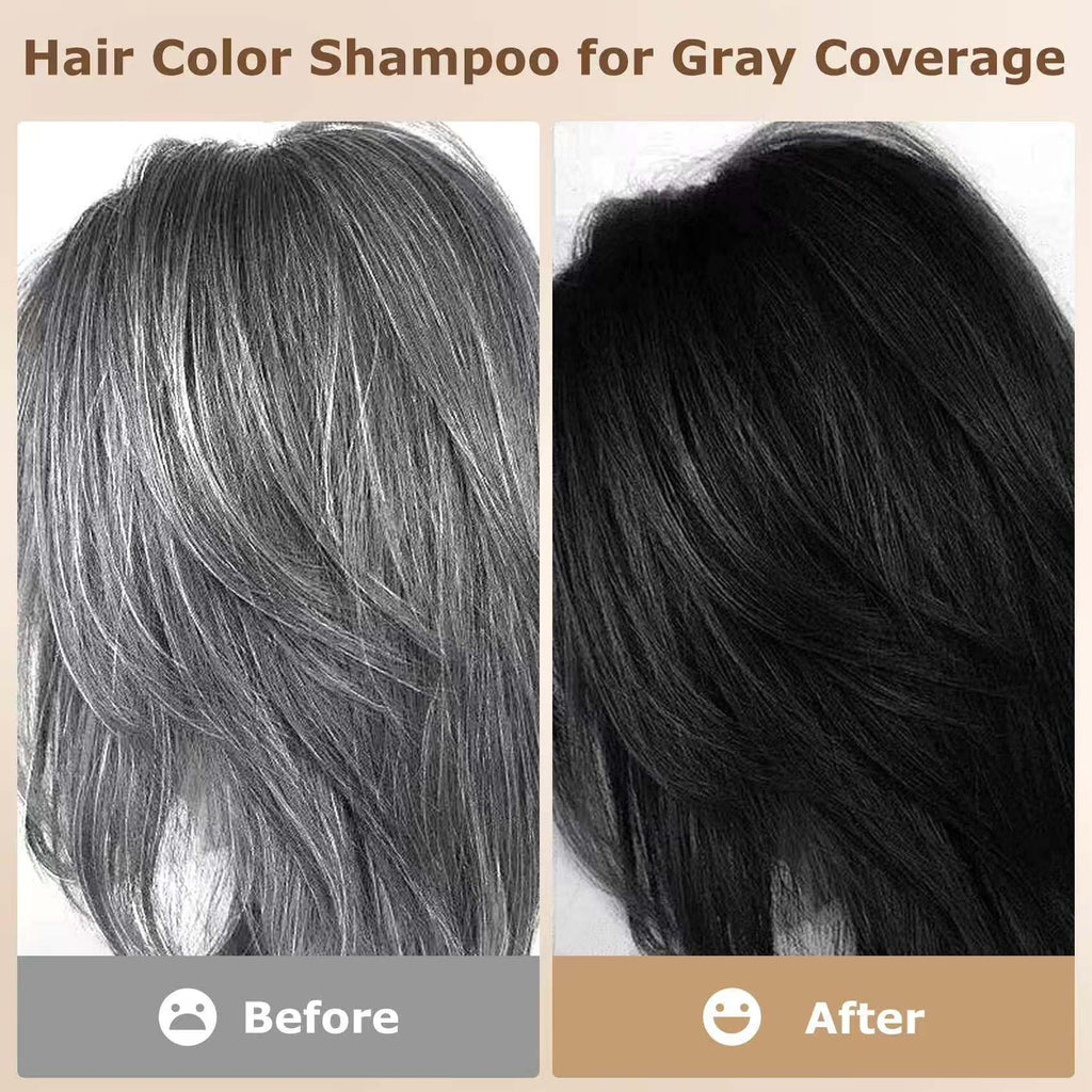 Limer Hair Dye Shampoo Coffee Color – 3-in-1, Ammonia-Free Natural Herbal Color Shampoo