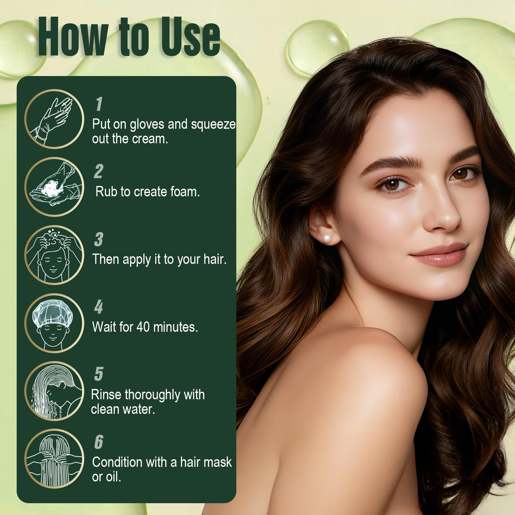 Limer Hair Dye Shampoo Natural Black Color — PPD-Free & Ammonia-Free, 6-in-1 Herbal Formula