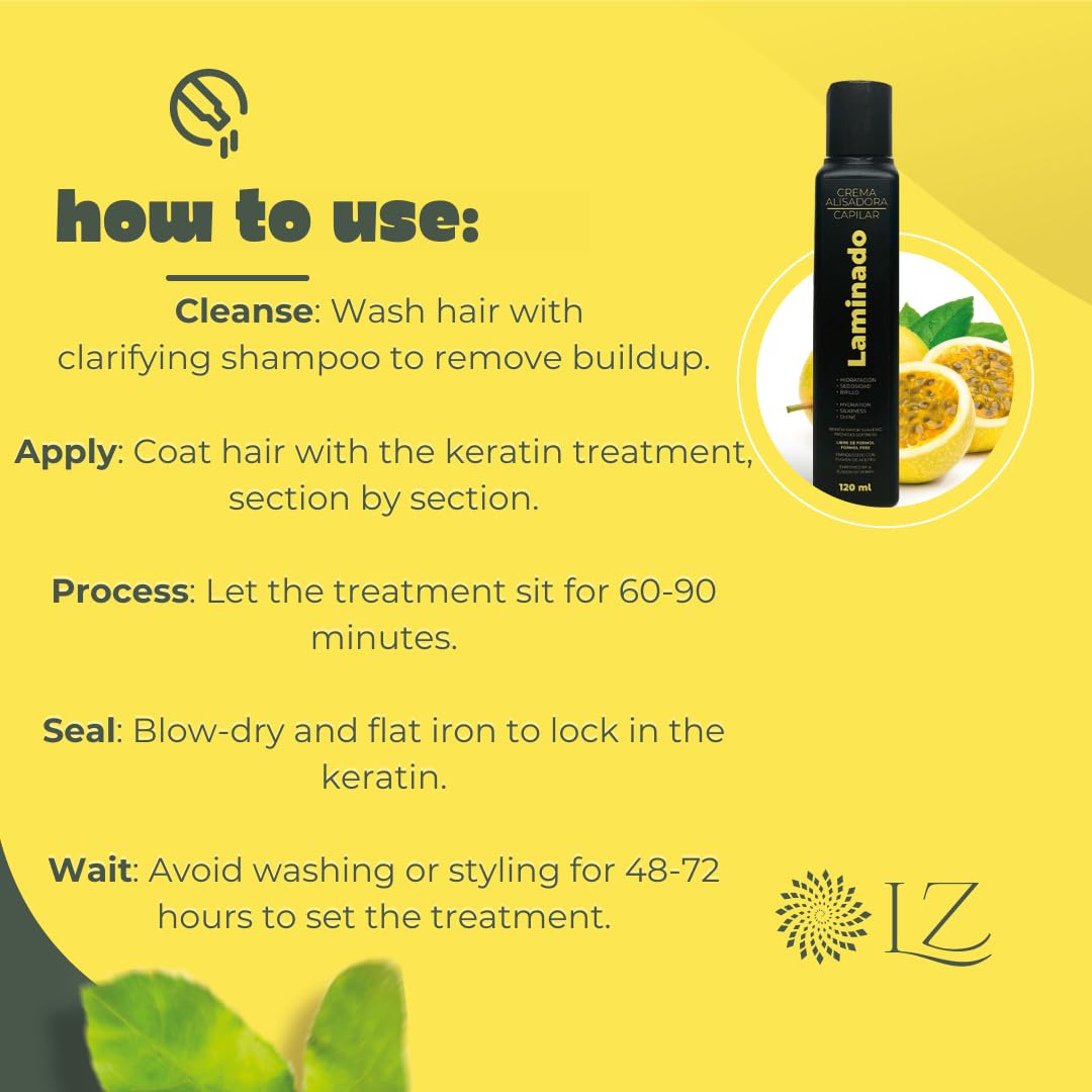 Lina Zapata LZ Laminado Hair Cream Lamination – Formaldehyde-Free Keratin, Heat Shield