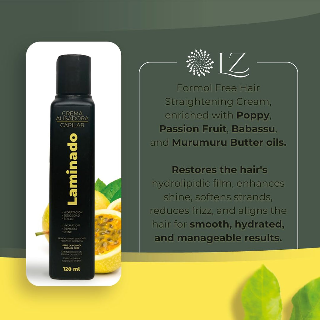 Lina Zapata LZ Laminado Hair Cream Lamination – Formaldehyde-Free Keratin, Heat Shield