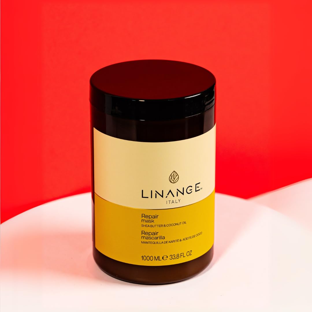 LINANGE Repair Mask with Shea Butter & Coconut Oil – Deep Conditioning Hair Treatment (33.8 oz)