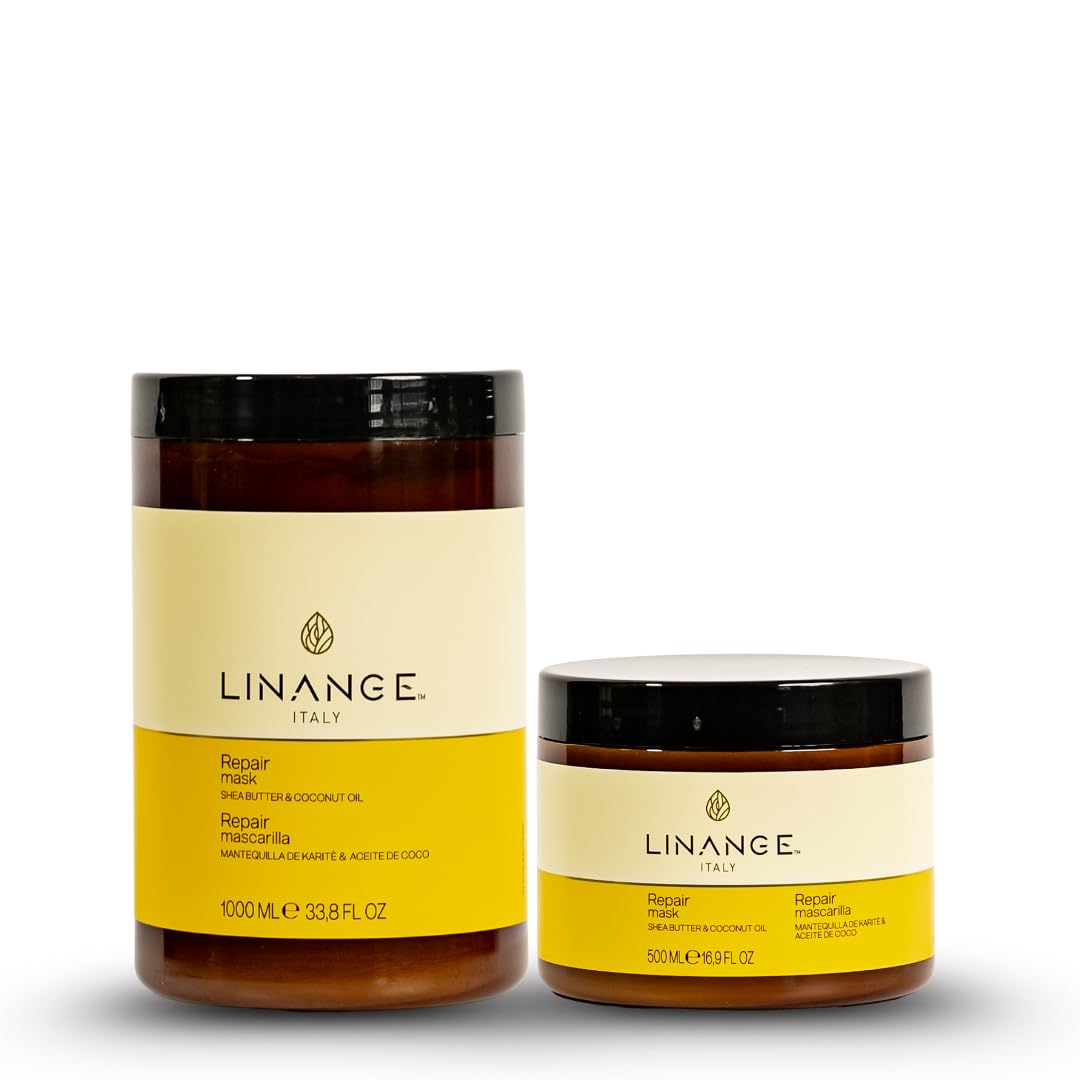LINANGE Repair Mask with Shea Butter & Coconut Oil – Deep Conditioning Hair Treatment (33.8 oz)