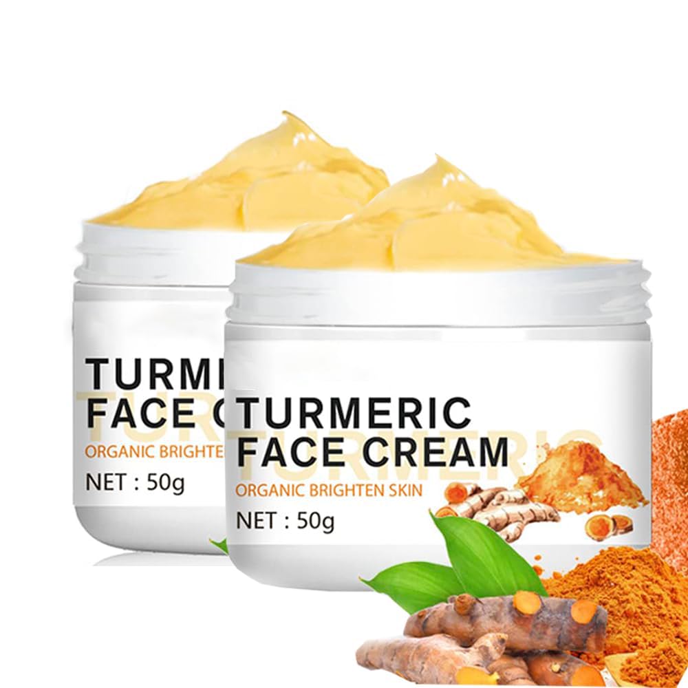 LINEDSON Turmeric Vitamin C Face Cream - 2-Pack Anti-Aging Moisturizer