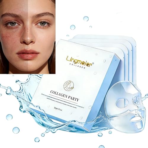 Lingmeier Hydrating Overnight Collagen Mask – 4 Sheets for Deep Moisture & Elasticity
