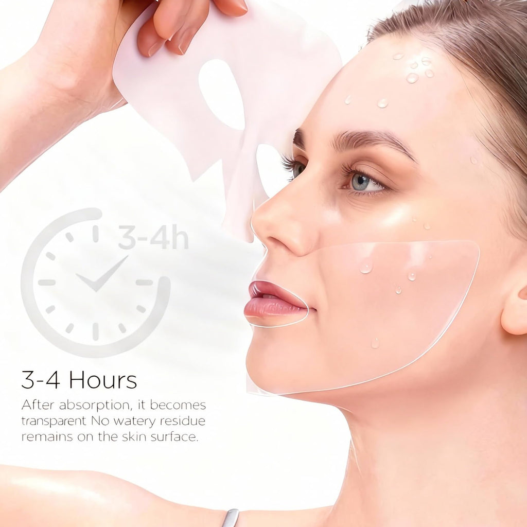 Lingmeier Hydrating Overnight Collagen Mask – 4 Sheets for Deep Moisture & Elasticity