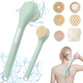 LINGSFIRE Electric Body Bath Brush – 6 Heads, 14.5" Handle, IPX7 Waterproof, Rechargeable