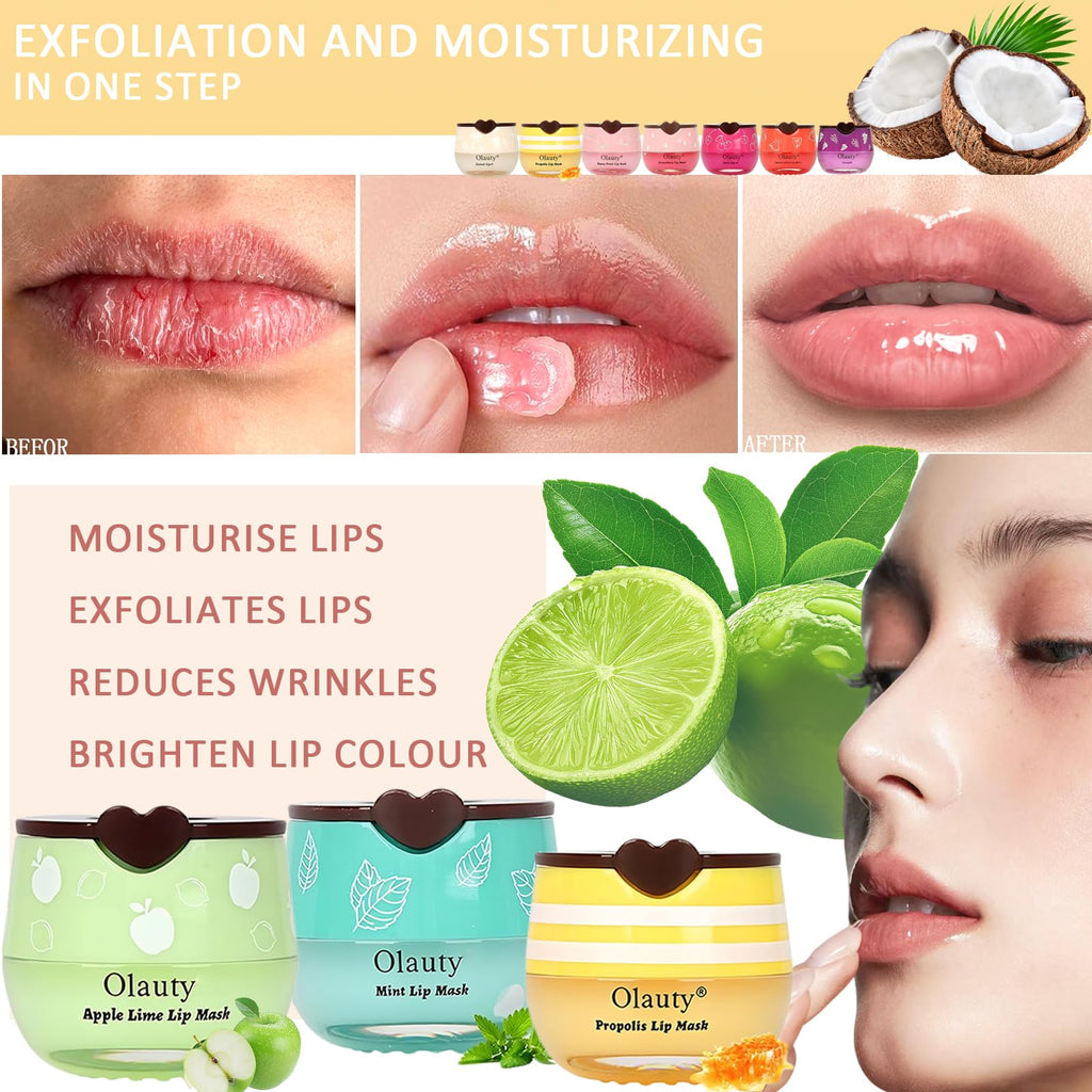 Lingyun 9PCS Bee Lip Balm Honey Pot – Hydrating Overnight Lip Mask