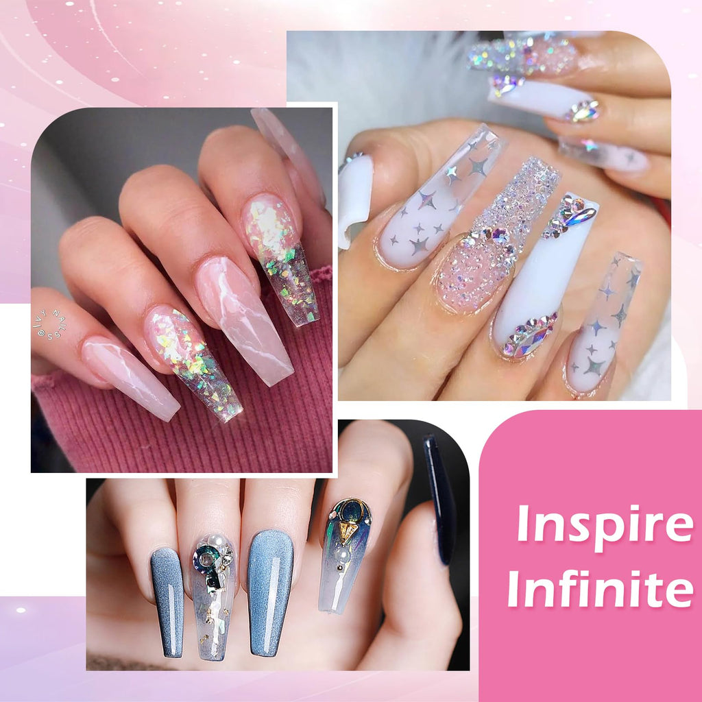 LIONVISION Practice Hand for Acrylic Nails — Nail Training Kit with 12-Color Powder & Liquid