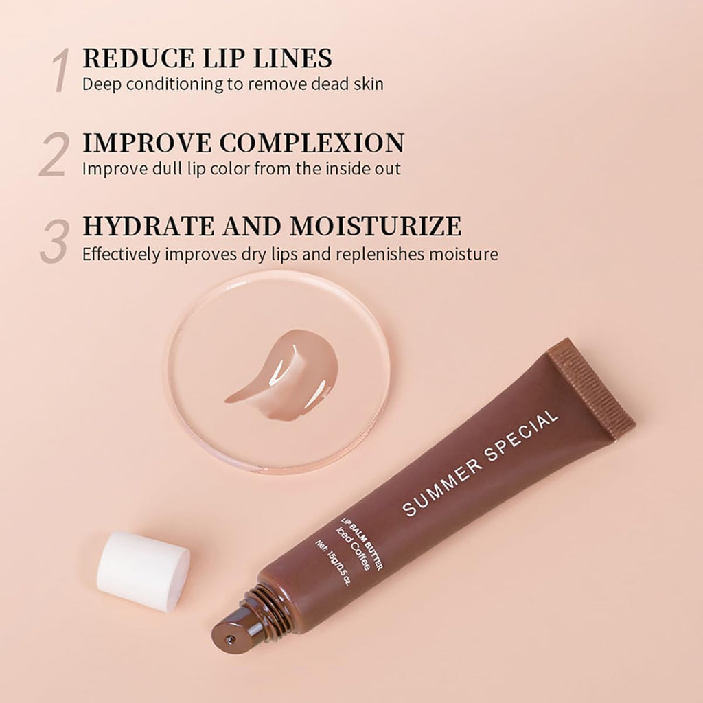 5-Color Summer Special Lip Balm: 5 Shades, Lightweight & Non-Sticky, Gift Box