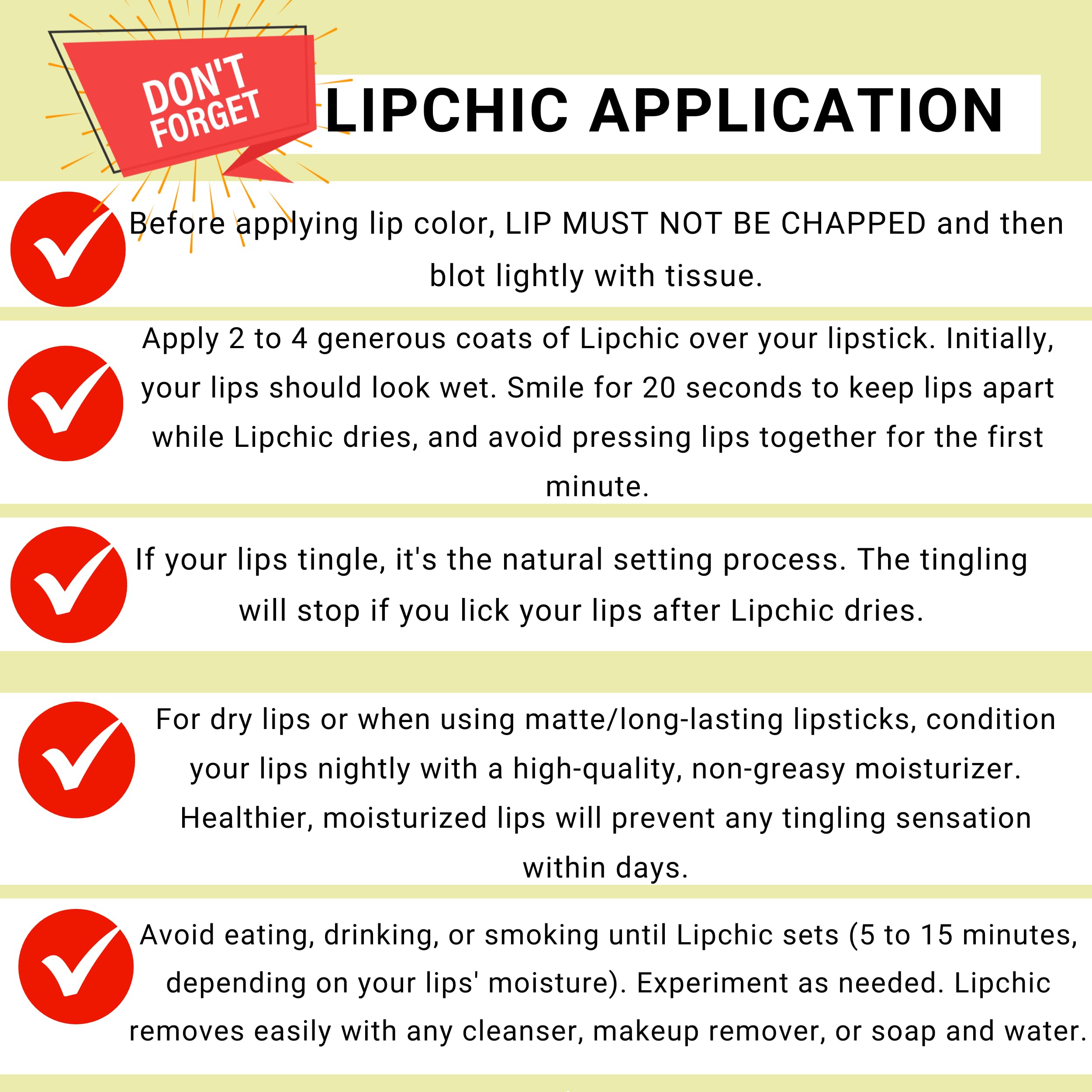Ella Lip Chic International – 12-Pack Lipstick Sealer, Smudge-Proof & Long-Lasting