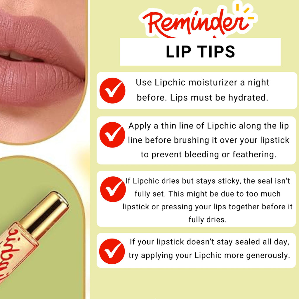 Ella Lip Chic International – 12-Pack Lipstick Sealer, Smudge-Proof & Long-Lasting