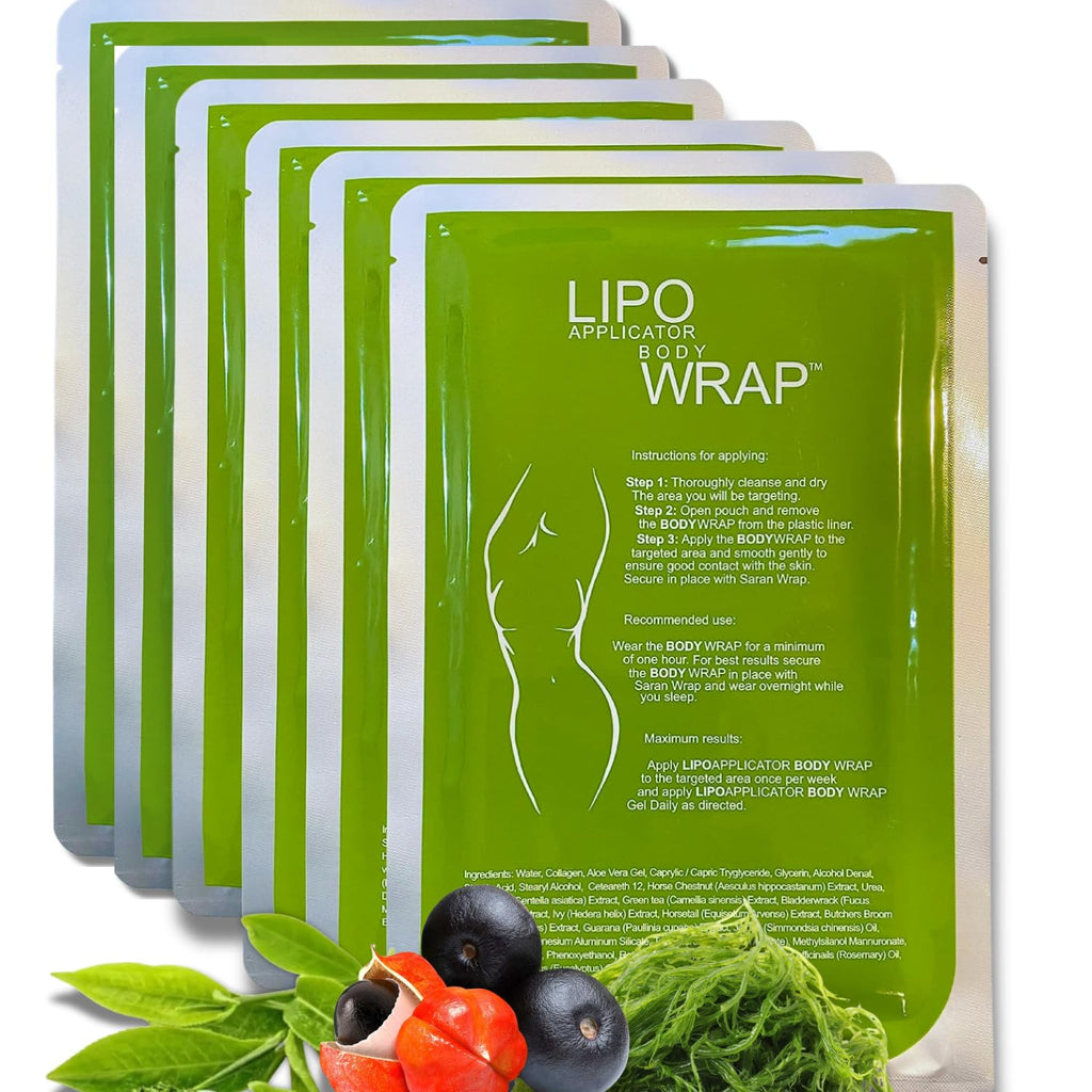 Lipo Applicator Ultimate Body Wrap with Guarana, Green Tea & Seaweed | 6 Wraps