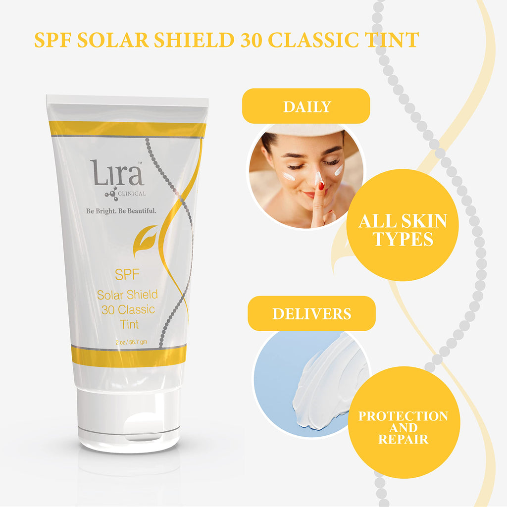 Lira Clinical Solar Shield 30 Classic Tint SPF 30 – 2oz (60ml)
